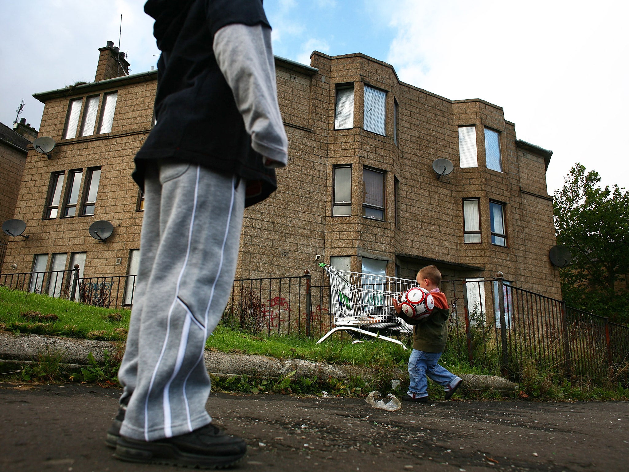 Children on the streets of Govan, Glasgow