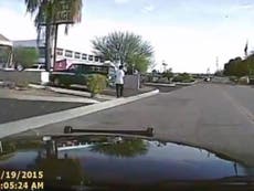 Video shows Arizona police car ramming into suspect to detain him