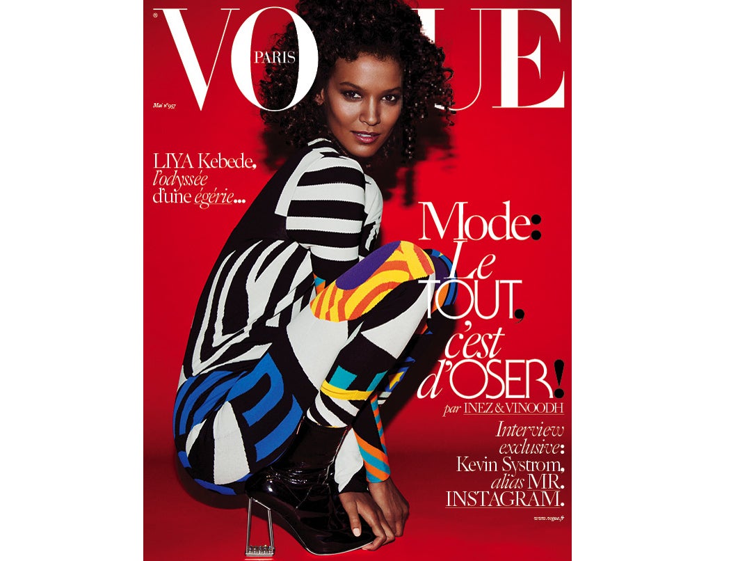 Liya Kebede is the first black model to star on the cover of Vogue 