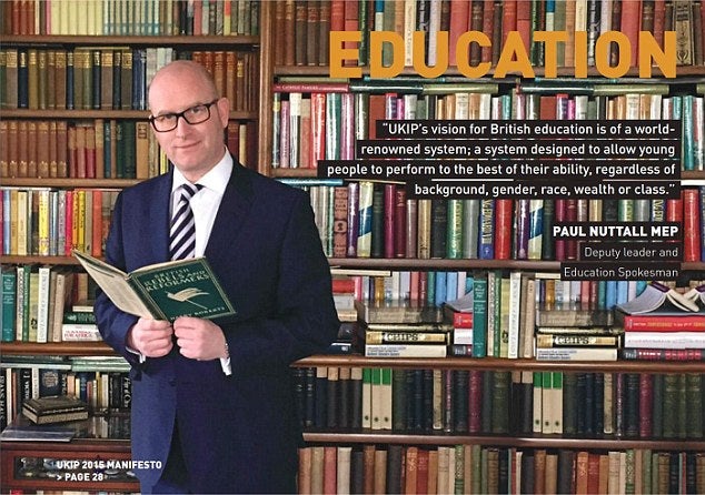 Paul Nuttall is Ukip's education spokesman