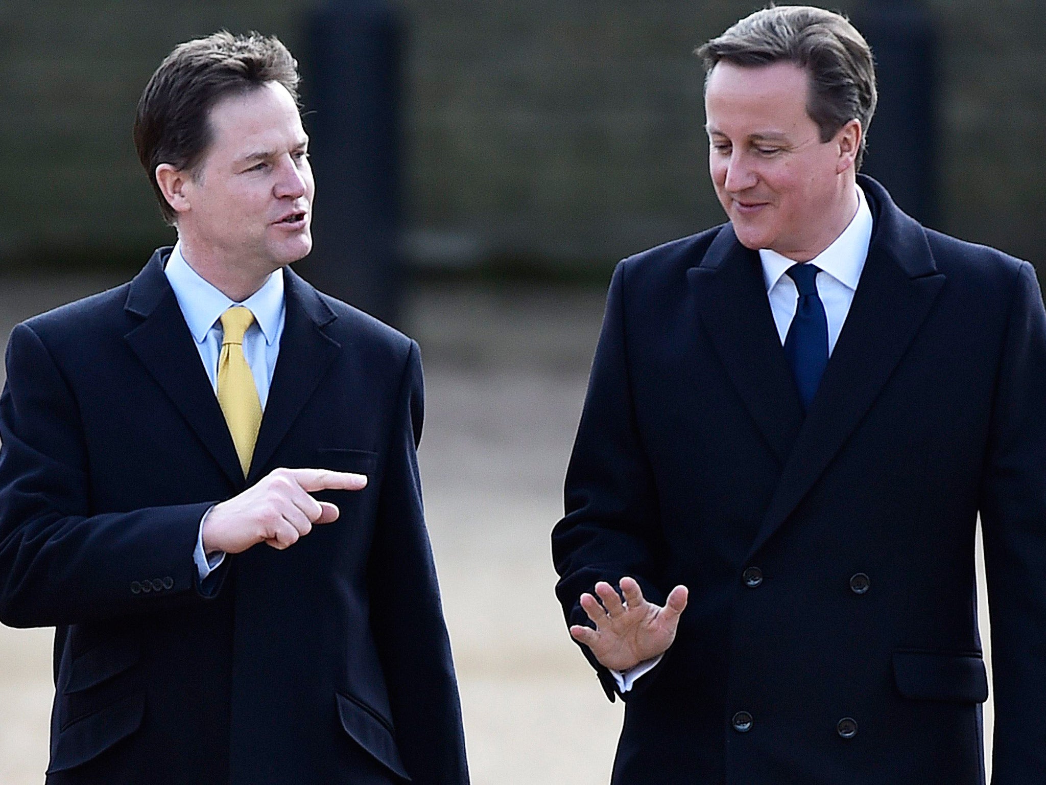 Nick Clegg will only rejoin forces with David Cameron if his terms are met (Getty)
