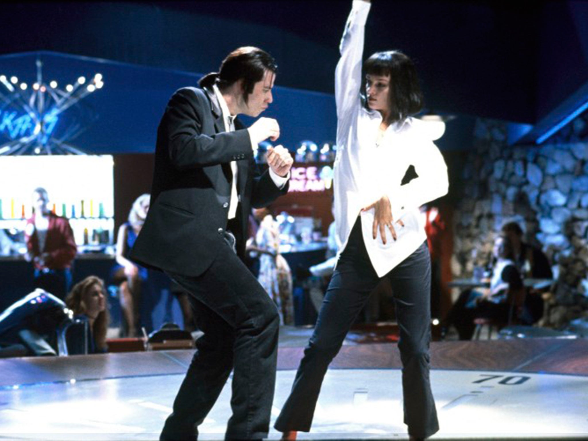 The IMDB site includes trivia on each production. For Pulp Fiction, above, one fact reads: 'The shot of Vincent plunging the syringe into Mia's chest was filmed by having John Travolta pull the needle out, then running the film backwards'