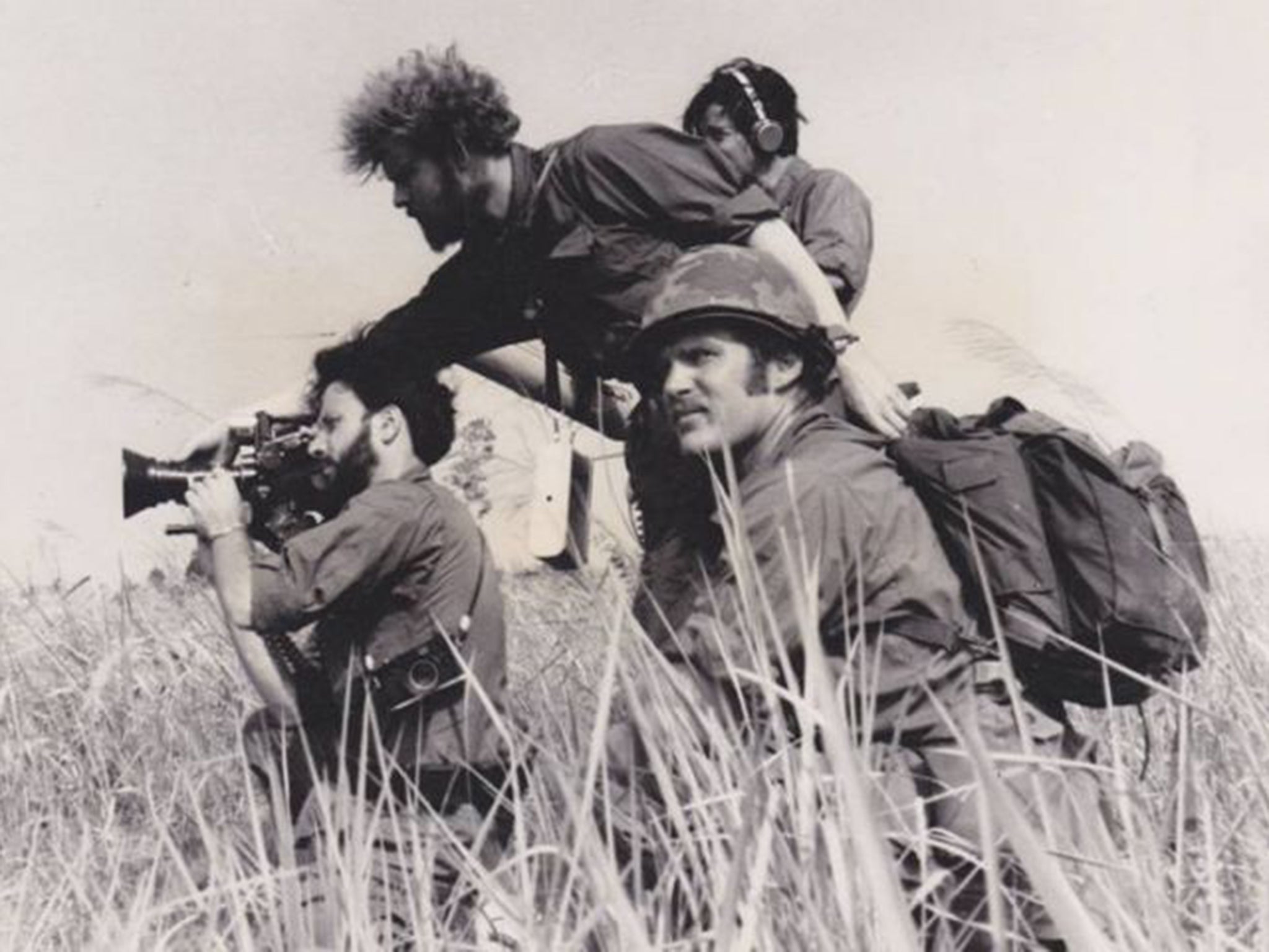 Taylor, bottom right, in Vietnam; he joined the BBC during a golden age when directors were free to follow their passions