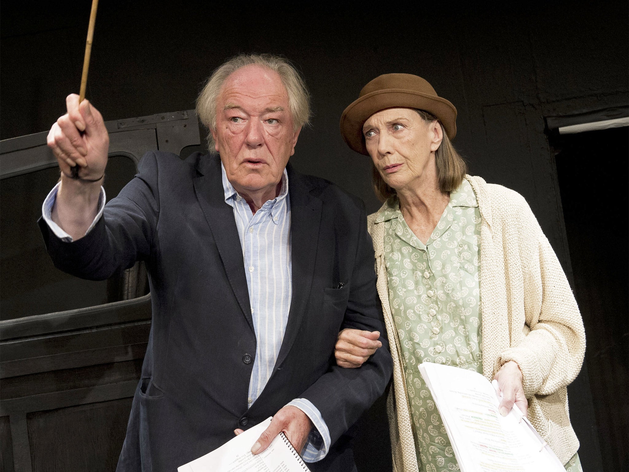 Michael Gambon and Dame Eileen Atkins in Beckett’s ‘All That Fall’ at London’s Jermyn Street Theatre in 2012 