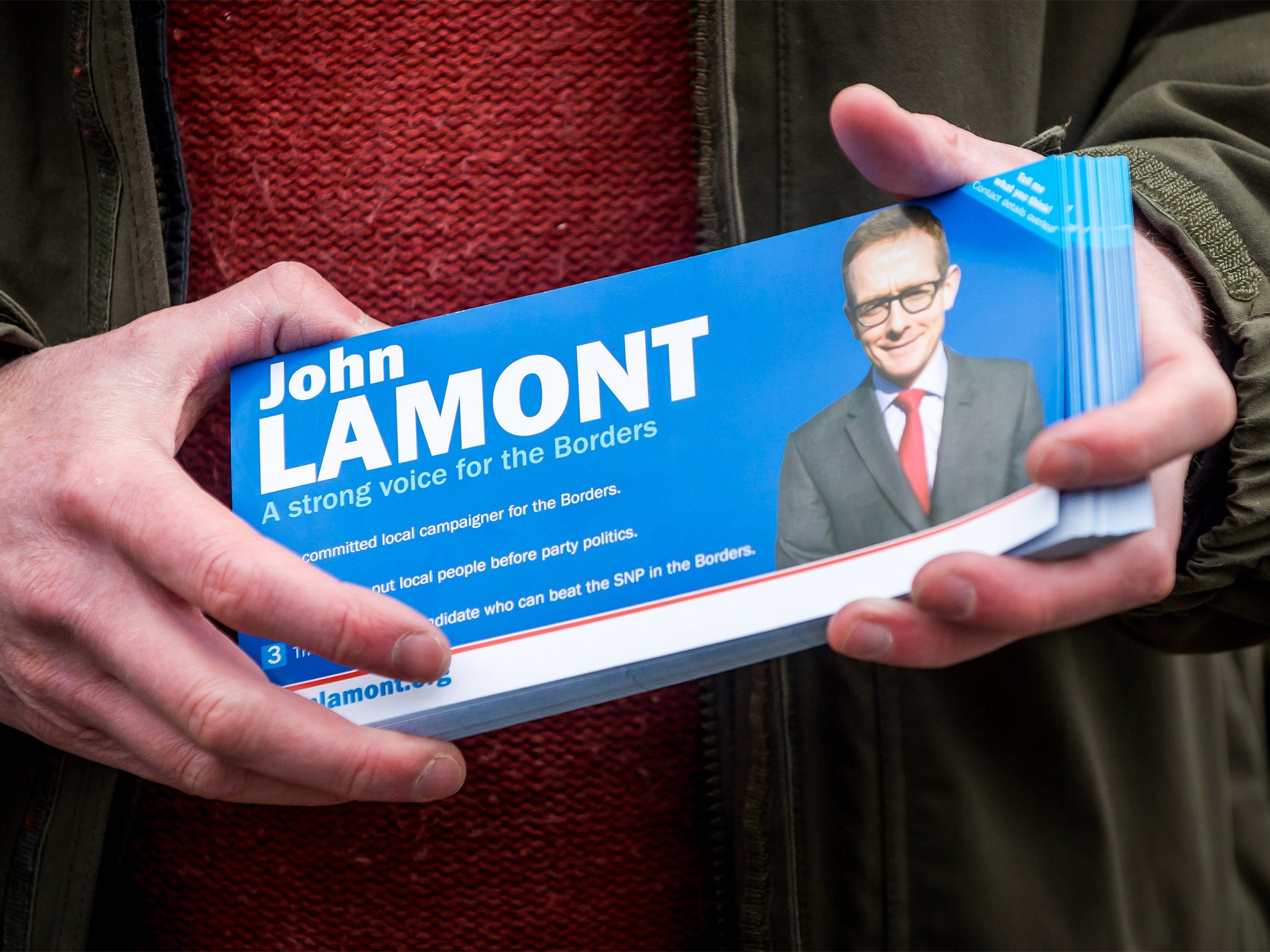 The Conservative candidate's campaign flyer