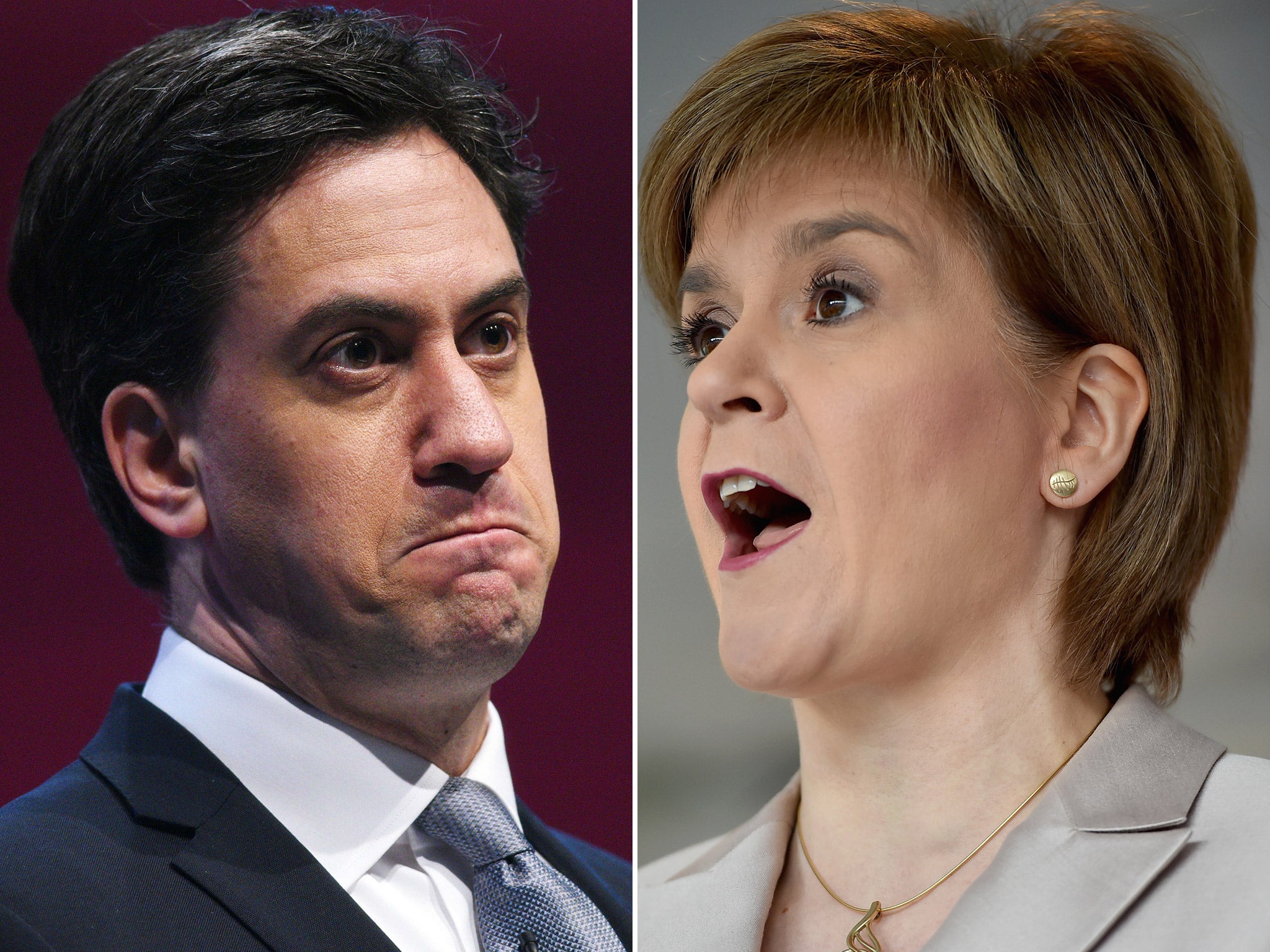 Coalition of chaos?: Ed Miliband and Nicola Sturgeon (Getty)