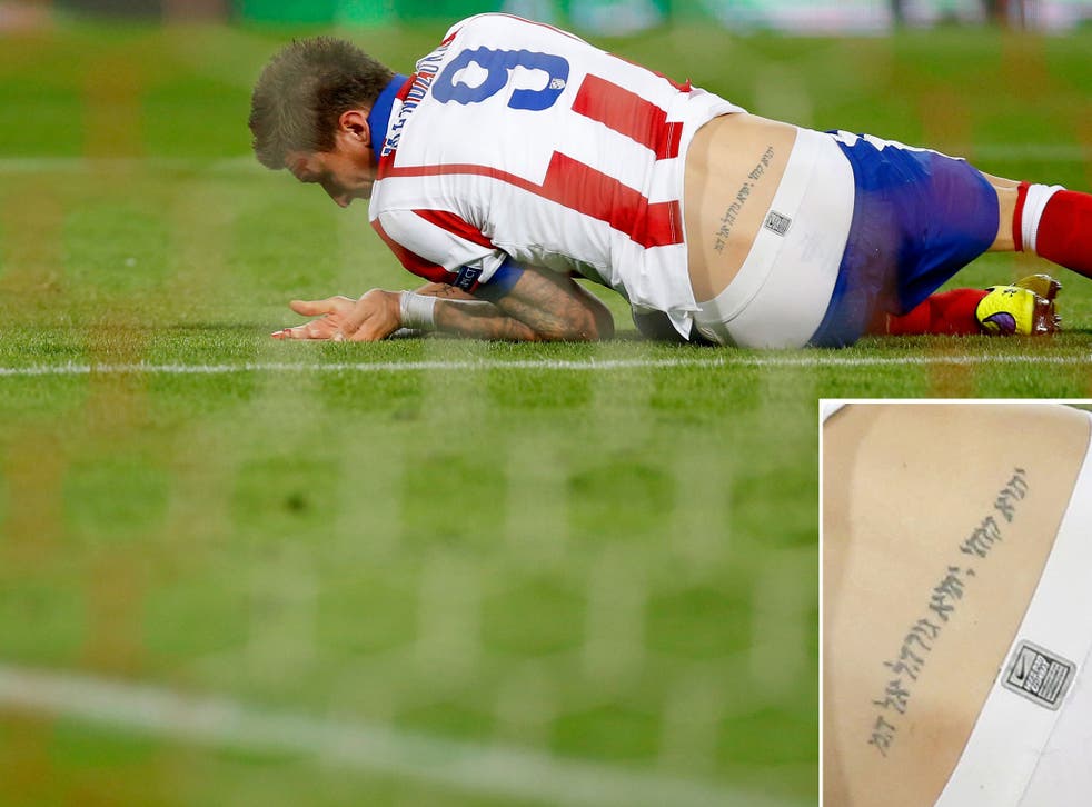 Mario Mandzukic S Tattoo Is Written Backwards And Grammatically Wrong After Hebrew Scroll Spotted During Madrid Derby The Independent The Independent