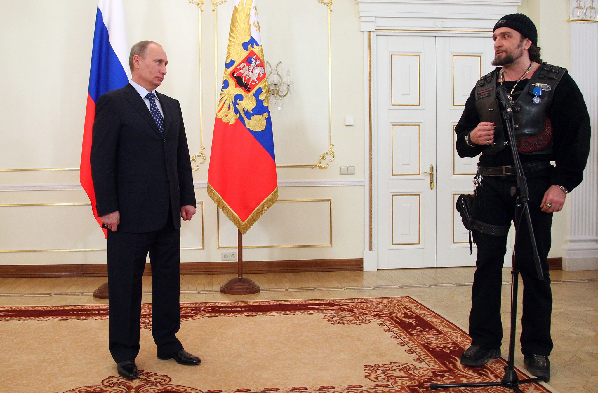 Putin and Zaldostanov, after a meeting at the President's residence near Moscow