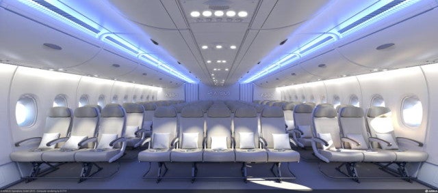 11-abreast configuration on the Airbus