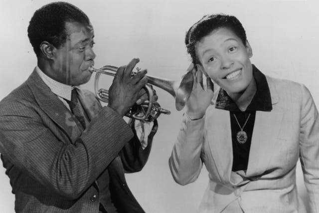 Billie Holiday and Louis Armstrong in 1947. Legend has it that Armstrong became the first to record scat in the 1926 track ‘Heebie Jeebies’, when he forgot the words during a recording session