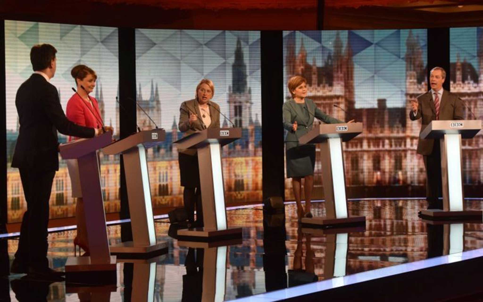 The five leaders debate became heated over the issue of the NHS