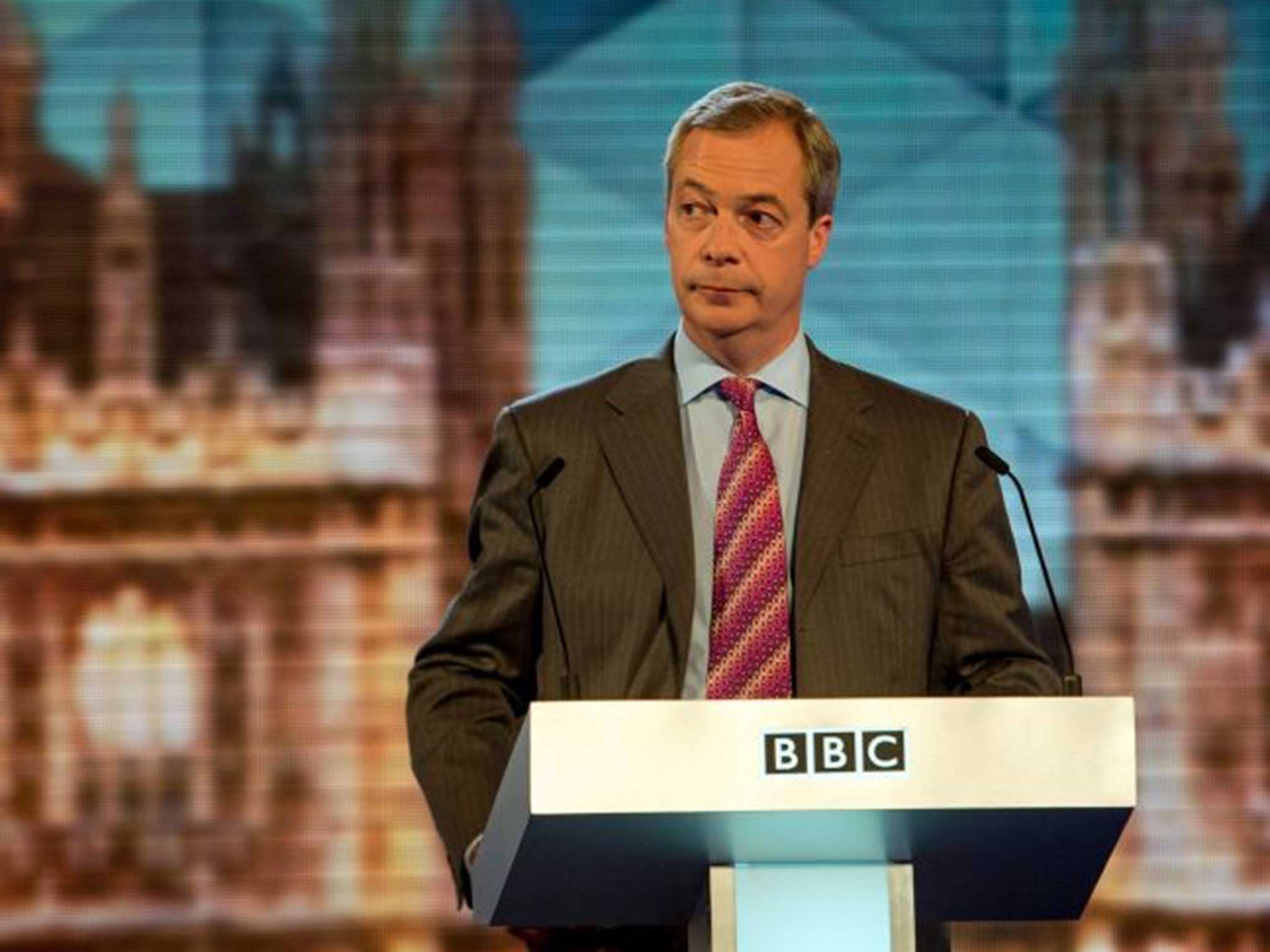 Nigel Farage cut a lonely figure in the debate