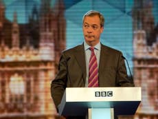 FARAGE ATTACKS THE BBC FOR FIELDING A 'LEFT-WING AUDIENCE'