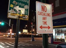 'No catcalling' signs appear on streets of New York and Philadelphia
