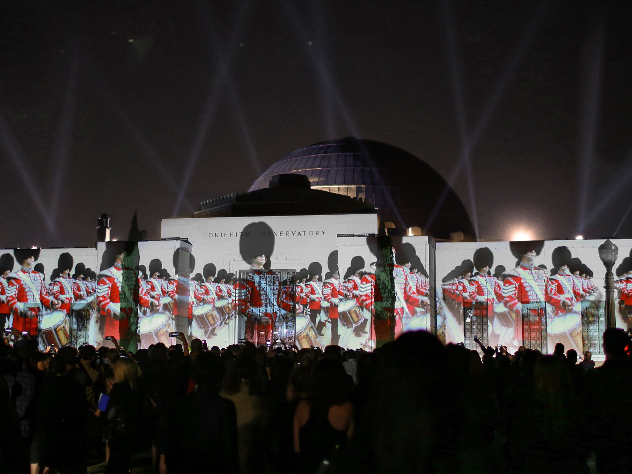 Burberry's fashion show took place at LA's iconic Griffith Observatory