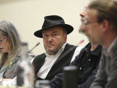 Police keep the peace at Bradford meeting with Galloway