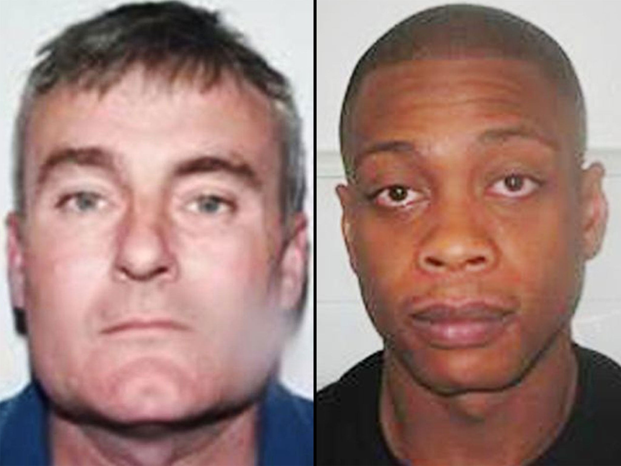 Paul Monk (left) and Jayson McDonald who were featured on the UK's most wanted list, have been captured