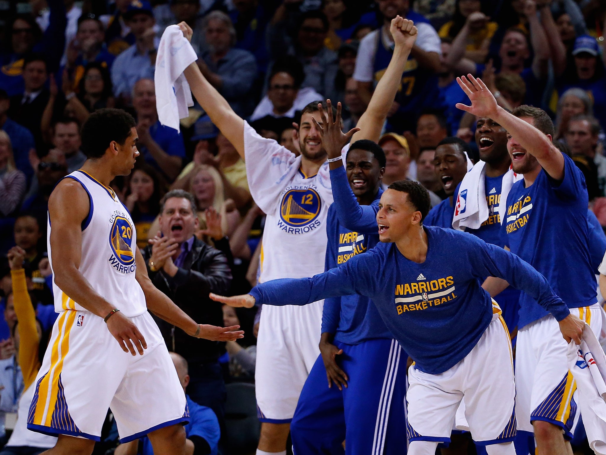 Led Stephen Curry (front, right) the Warriors have been the best team in the NBA this season