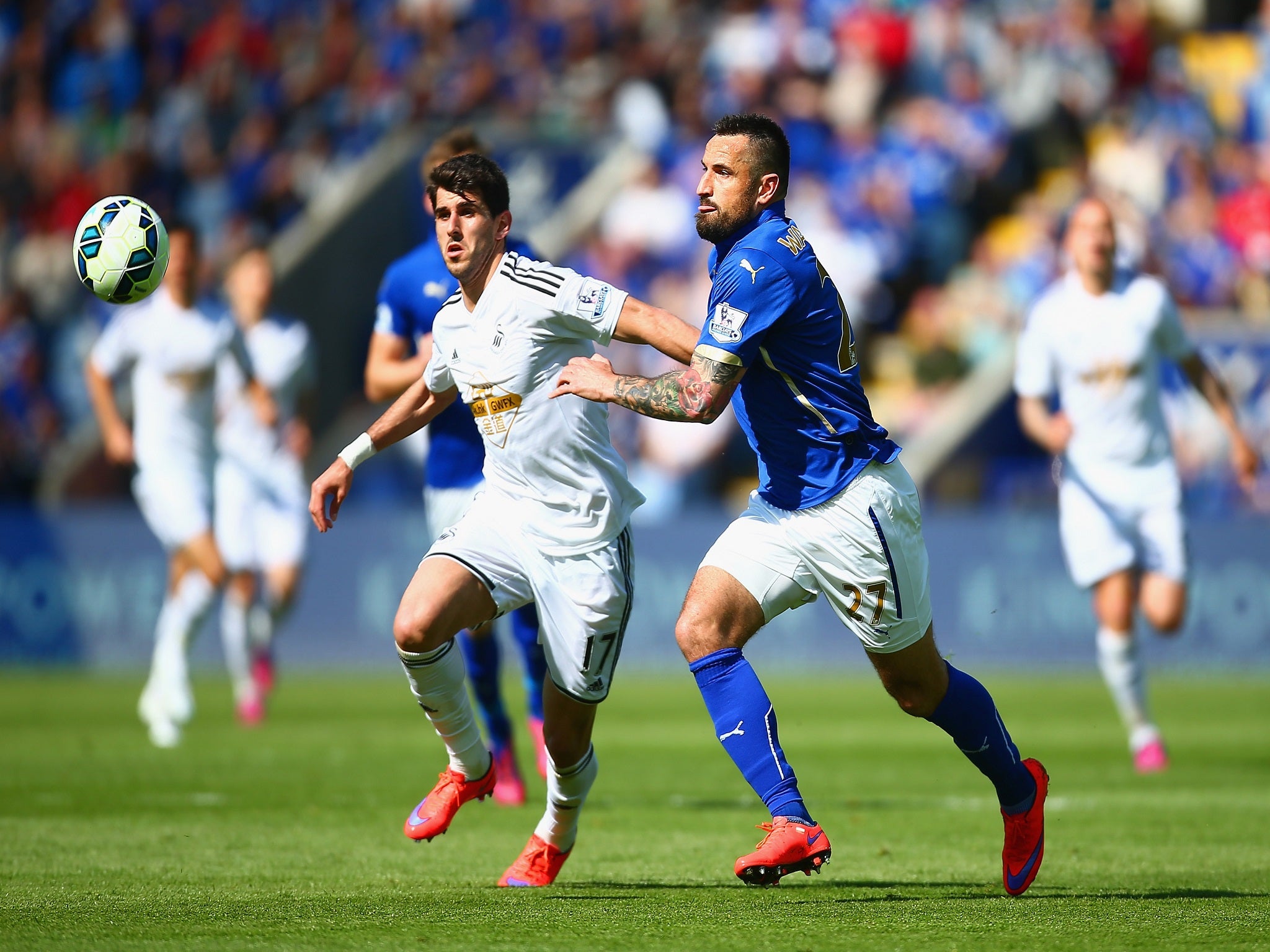 Marcin Wasilewski keeps it tight at the back for Leicester