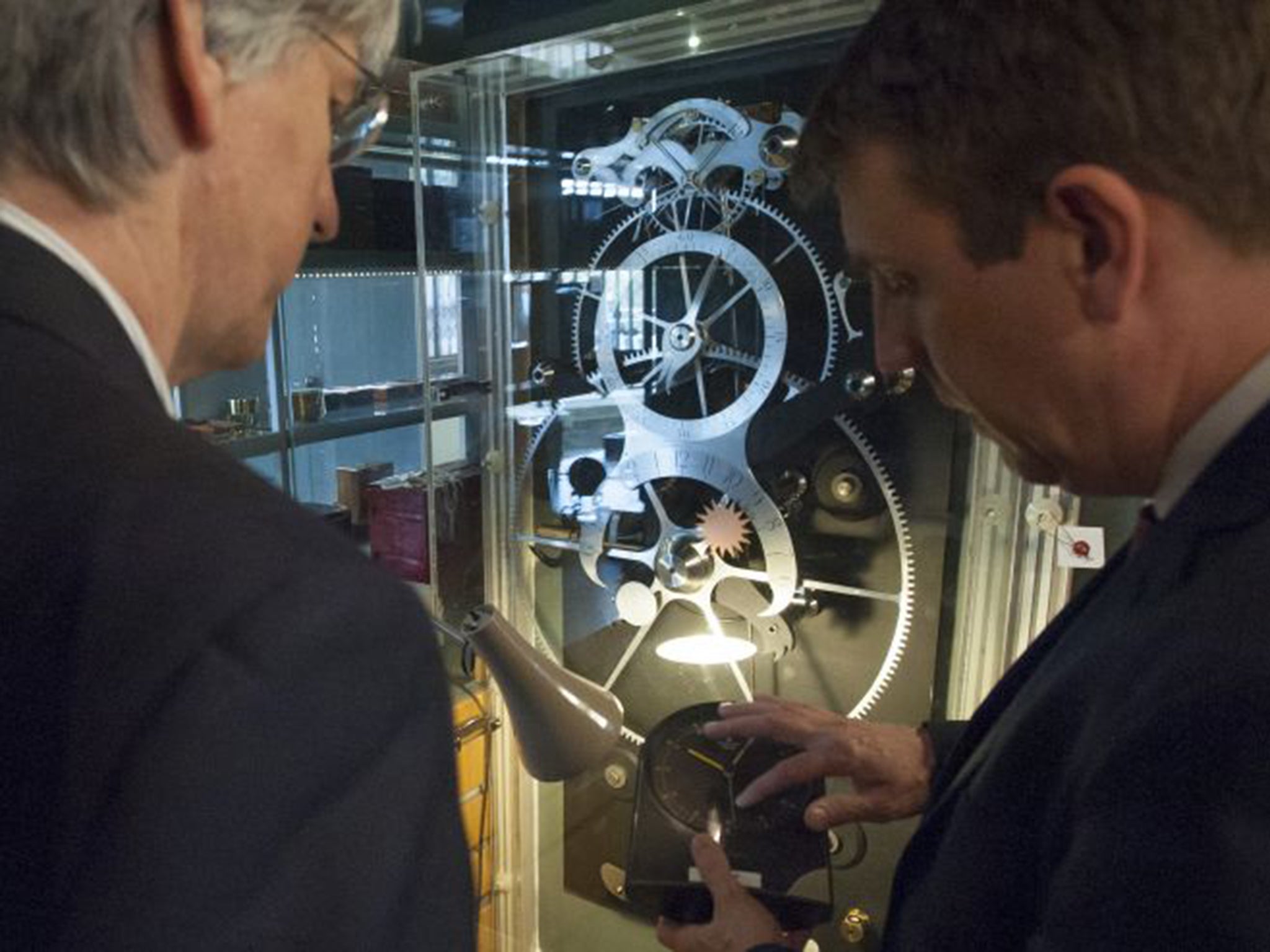 The clock, built from instructions in a book from the 18th century, completes its test