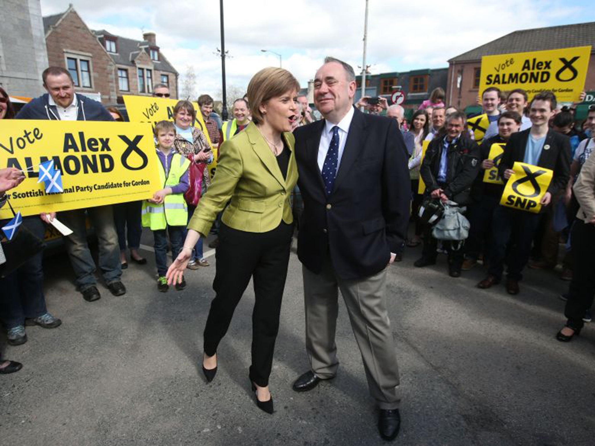 Alex Salmond with Nicola Sturgeon in Gordon