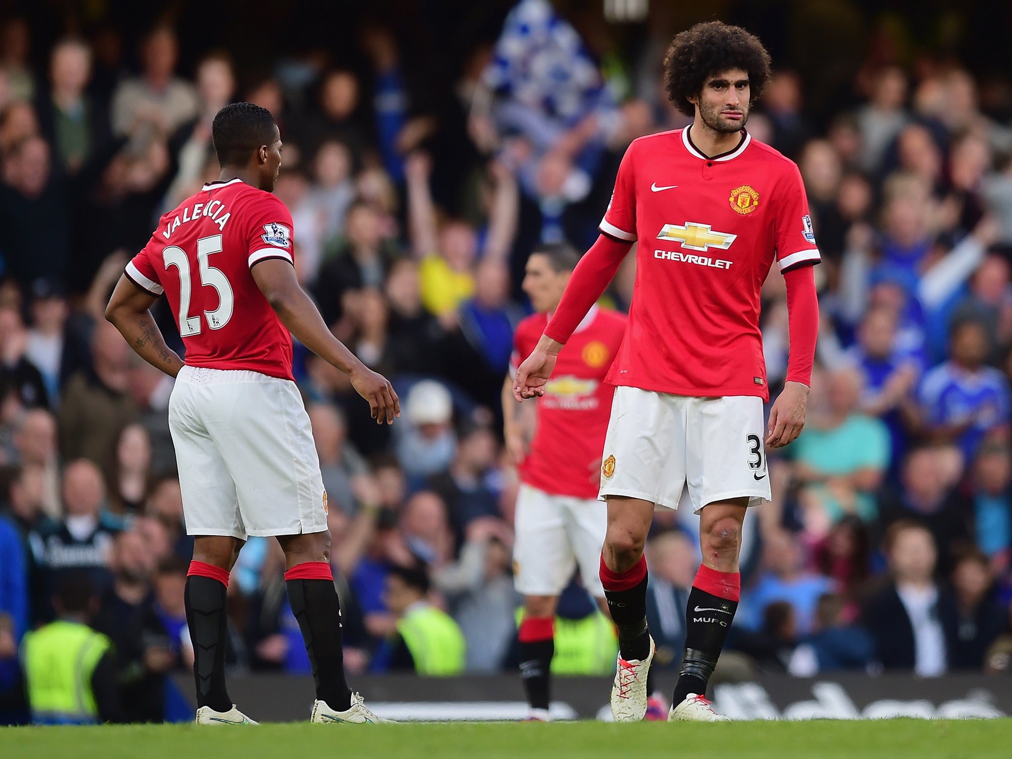 Marouane Fellaini and Manchester United in defeat to Chelsea