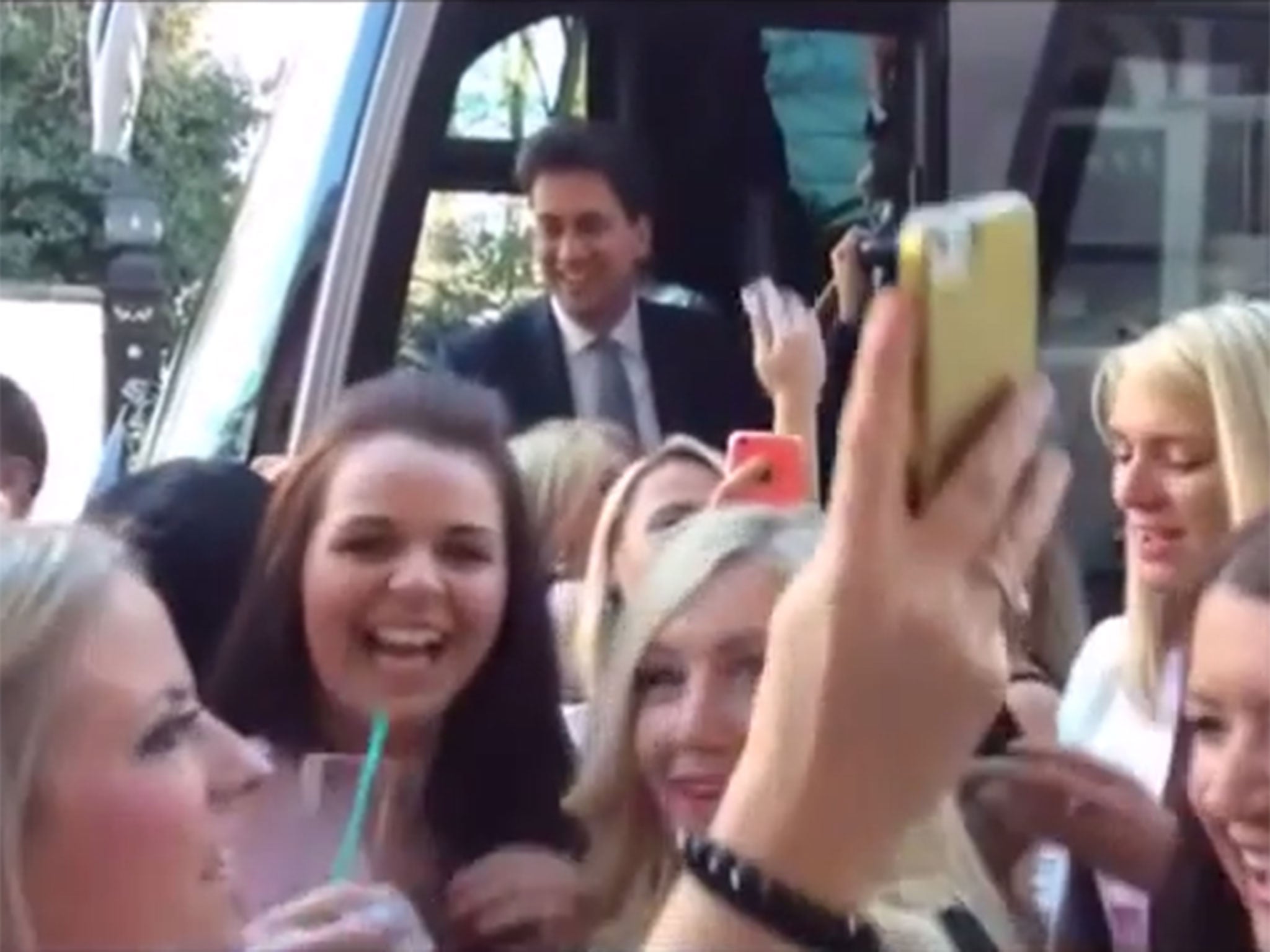 Ed Miliband received a warm welcome in Chester