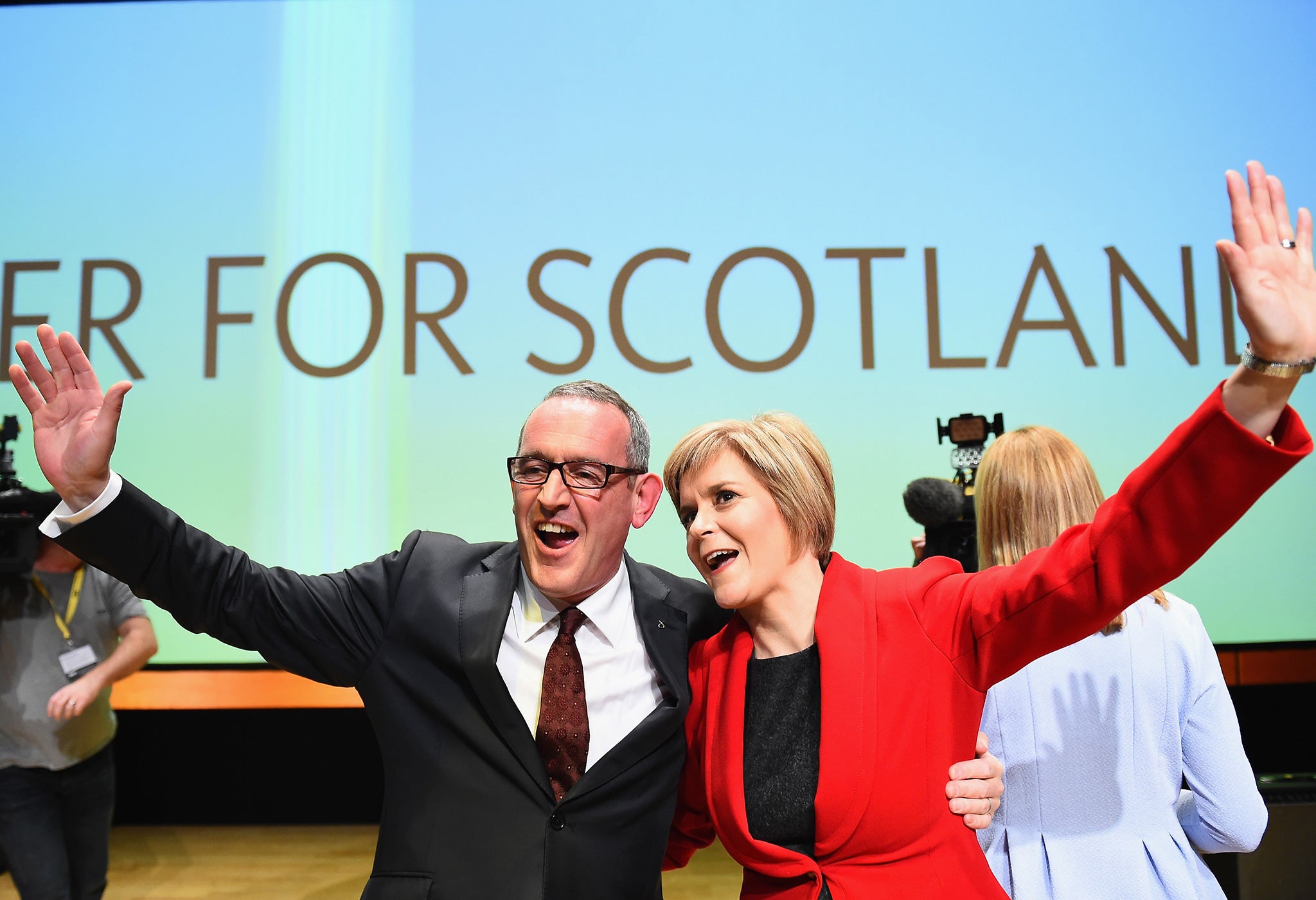 Stewart Hosie with the SNP leader Nicola Sturgeon