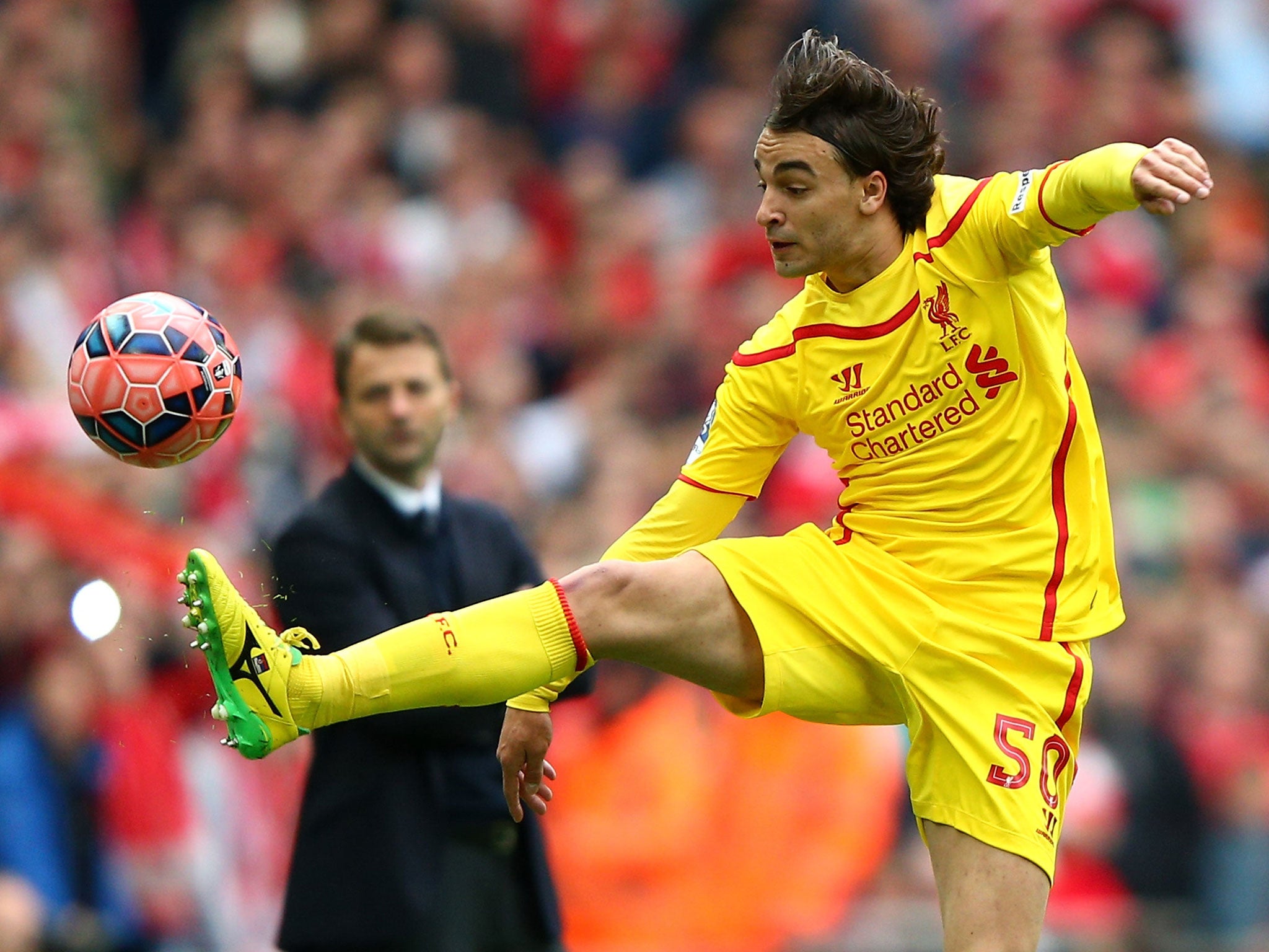 Lazar Markovic in action for Liverpool