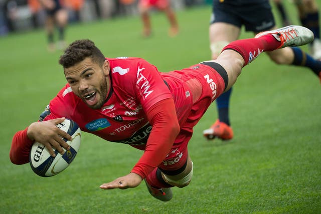 Bryan Habana scores the match winning try in the European Champions Cup semi-final victory over Leinster