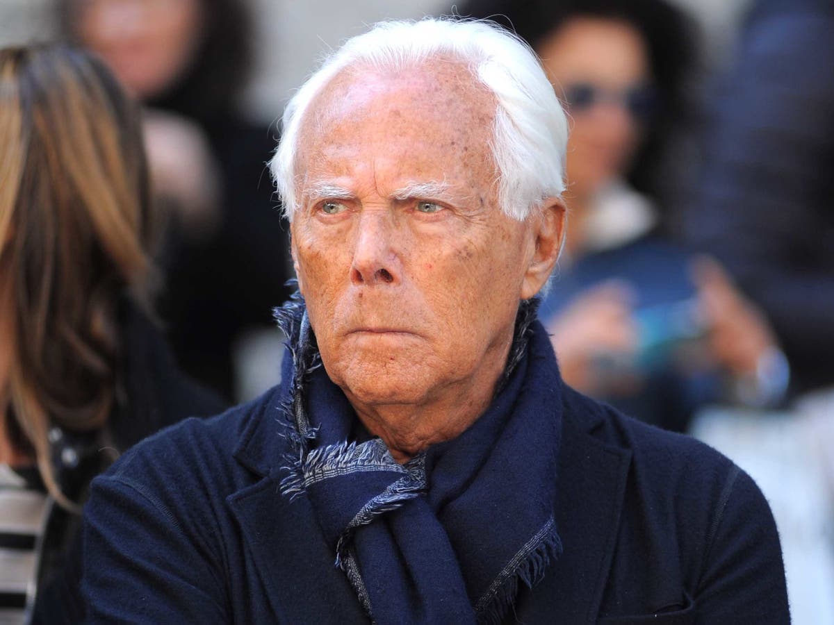 Giorgio Armani criticises the way some gay men dress saying 'a man has to  be a man' | The Independent | The Independent