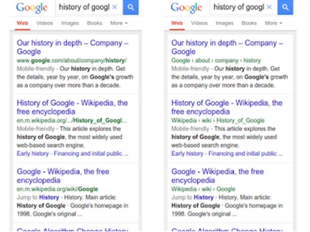 Google tidies up mobile search results, stops showing URLs as part of mobile clean-up