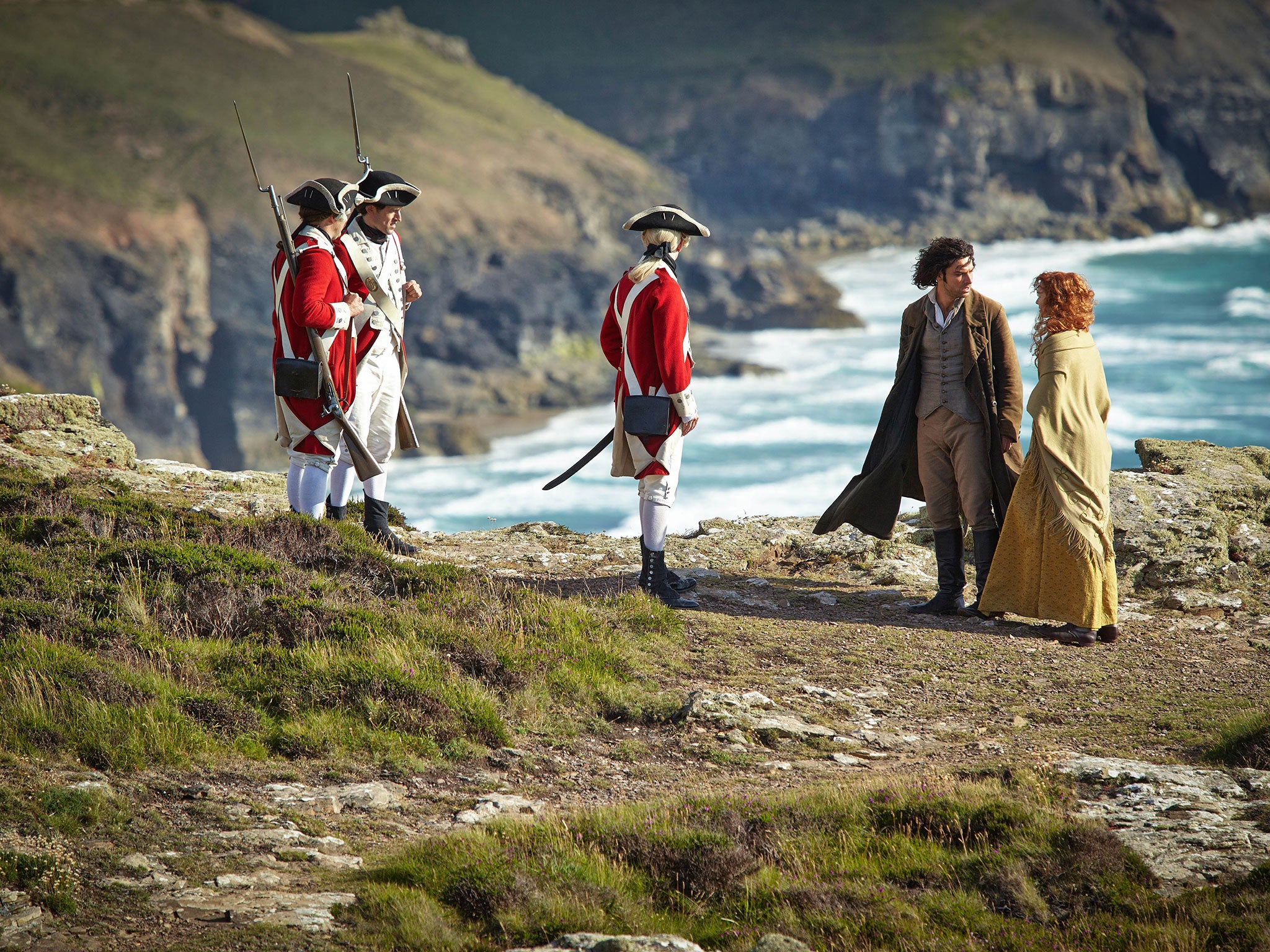 ‘I think he said I’m under a vest’: actors in ‘Poldark’ were criticised for mumbling