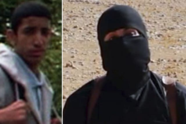 Mohammed Emwazi as a teenager, left, and in his role as Isis murderer