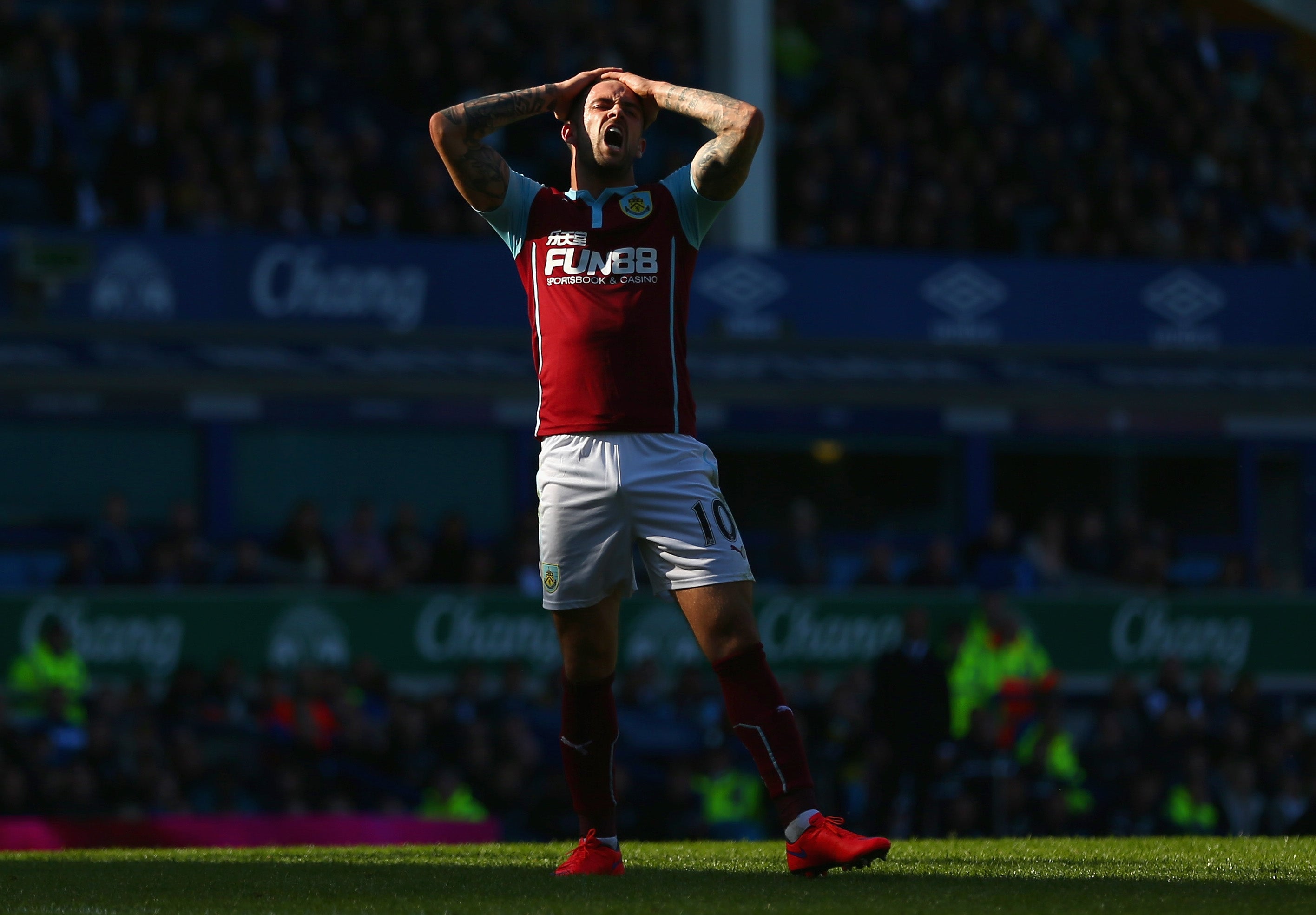 Burnley striker Danny Ings