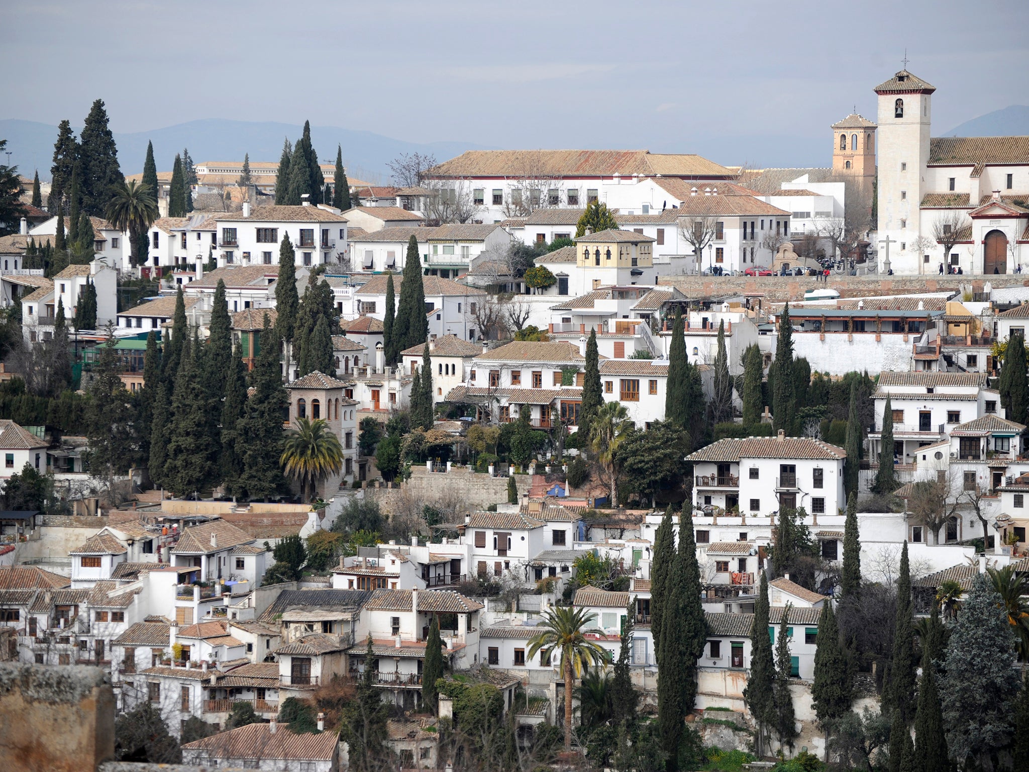 The historic centre of the Spanish city of Granada.