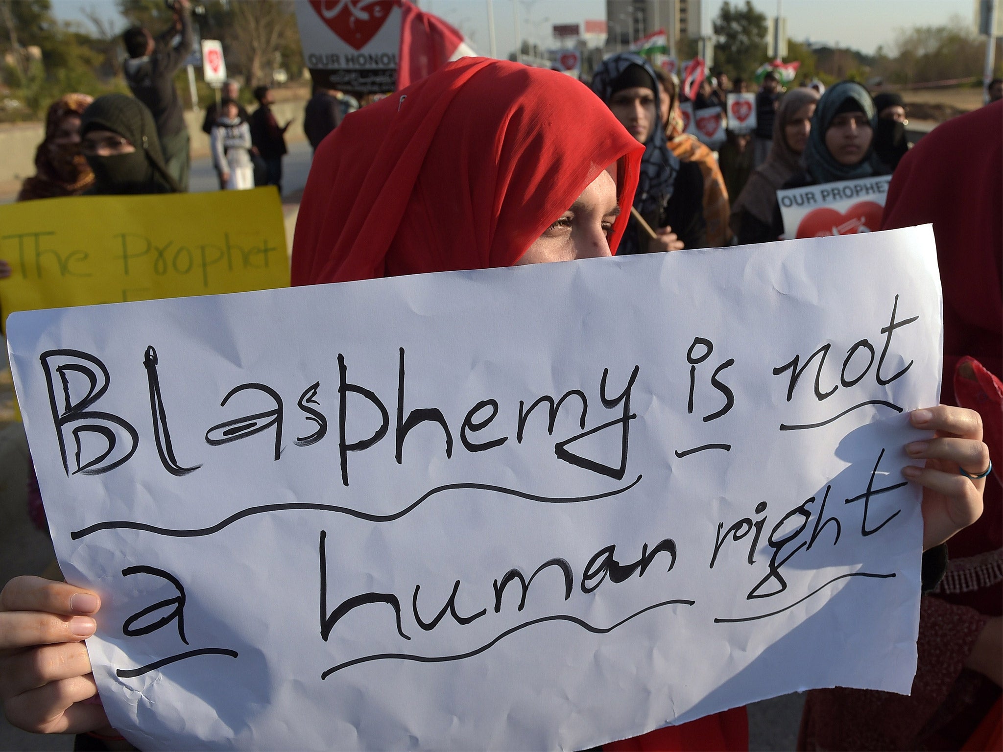 A protest against ‘Hebdo’ in Islamabad (Getty)