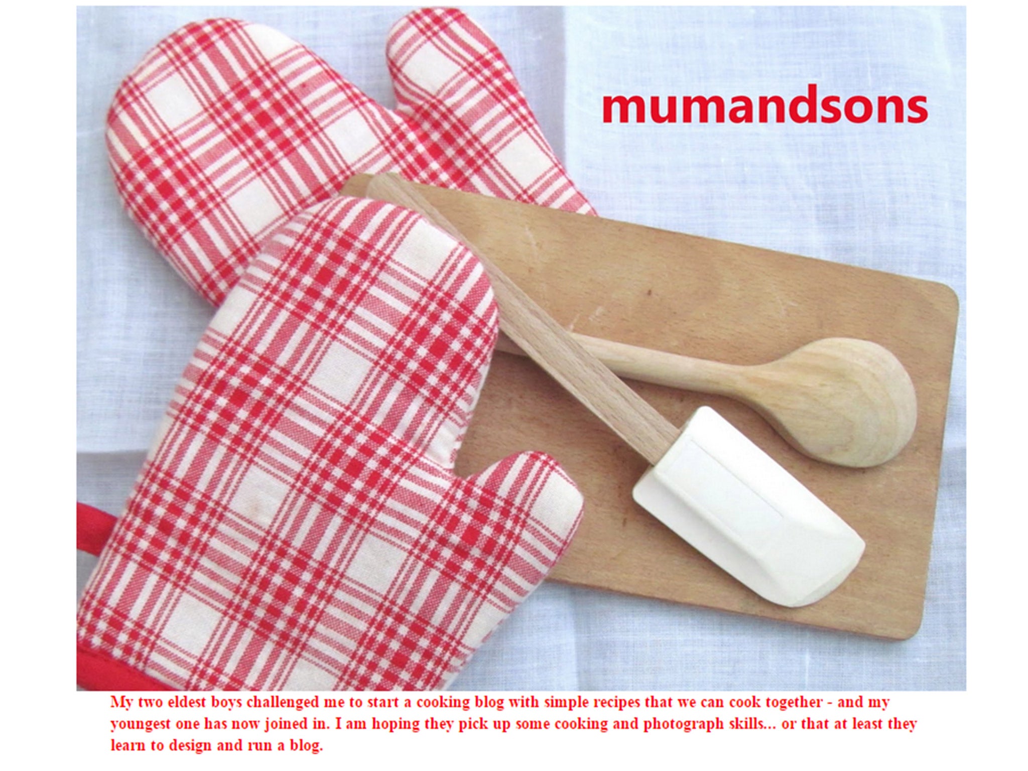 mumandsons.com, Miriam Gonzalez Durantez's Spanish-themed recipe blog