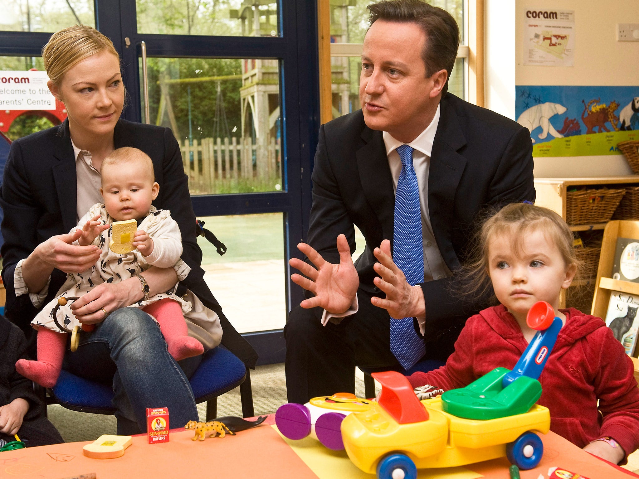 David Cameron meets with parents in 2012