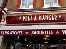 Pret A Manger staff give free coffee and food to customers they like
