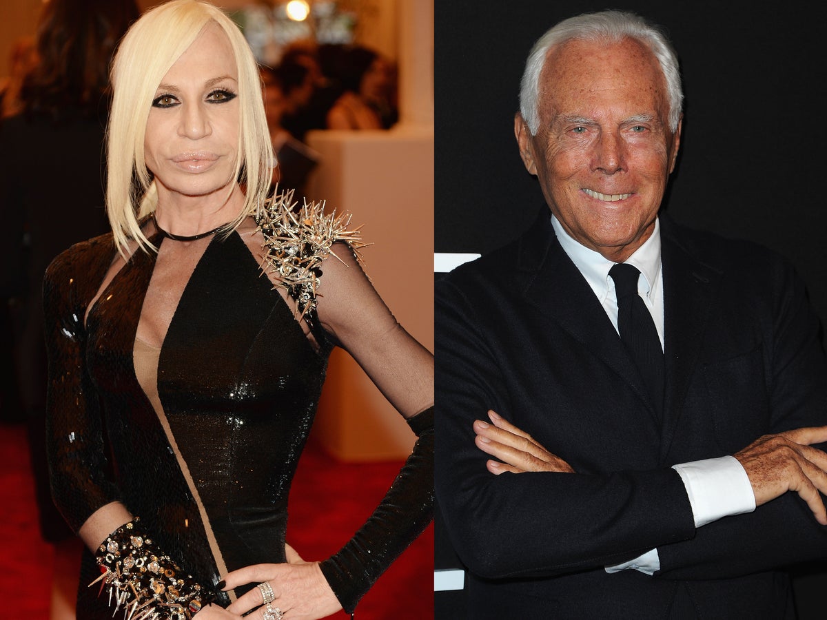 Donatella Versace hits out at 'rude and tasteless' Giorgio Armani | The  Independent | The Independent