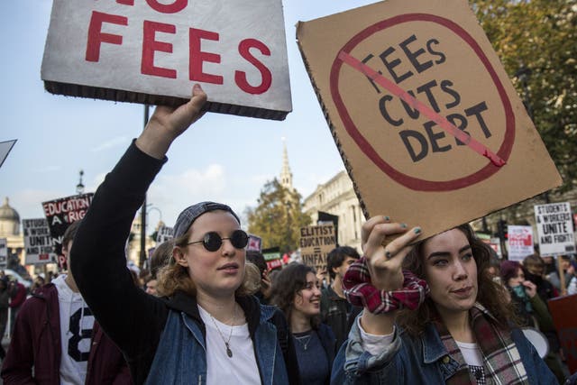 Young people protest against tuition fee increases in 2014 - the student vote can be the difference between winning and losing a seat