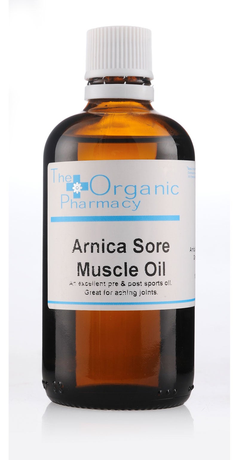 Arnica sore muscle oil, £34.95, theorganicpharmacy.com