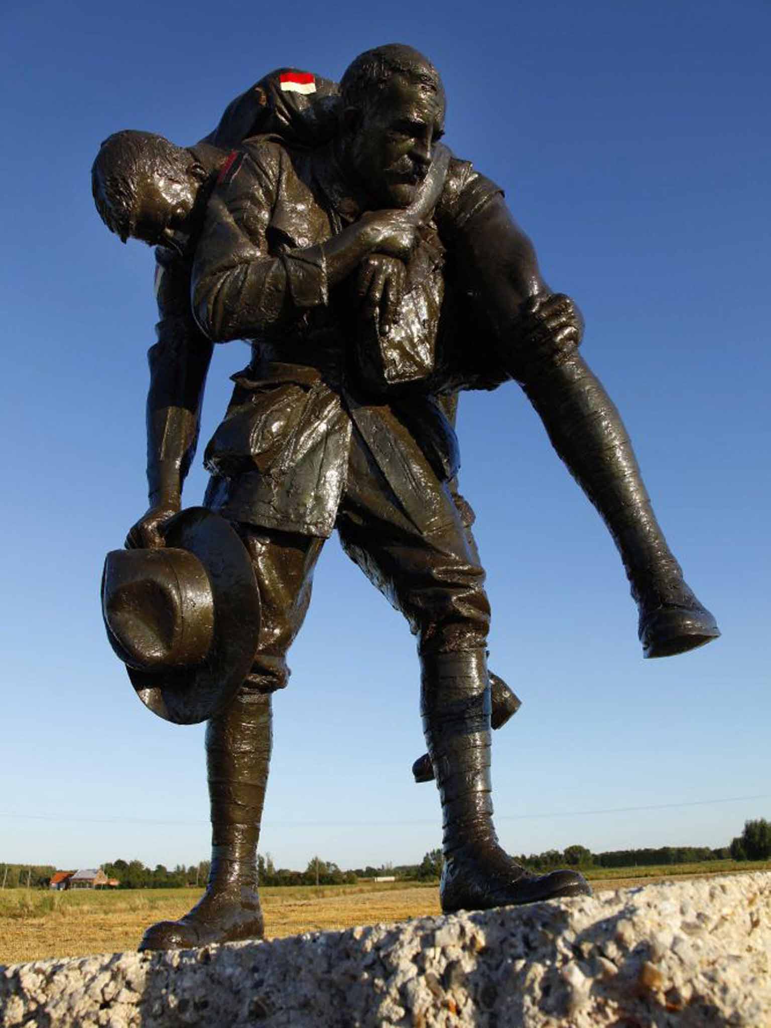 Australian statue at Fromelles