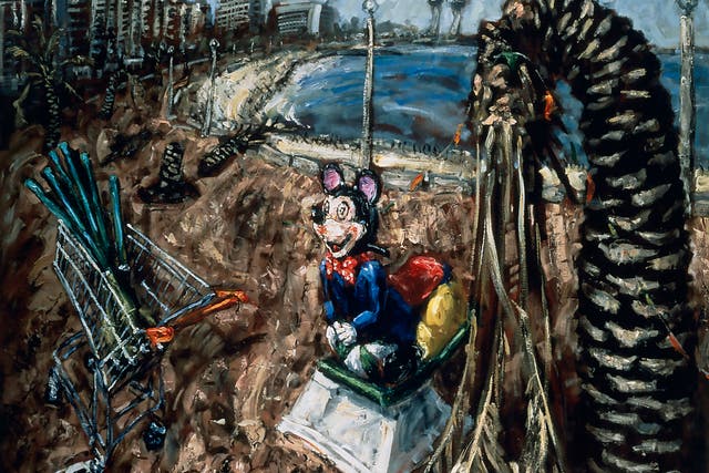 Mickey Mouse at the Front by Gulf War artist John Keane