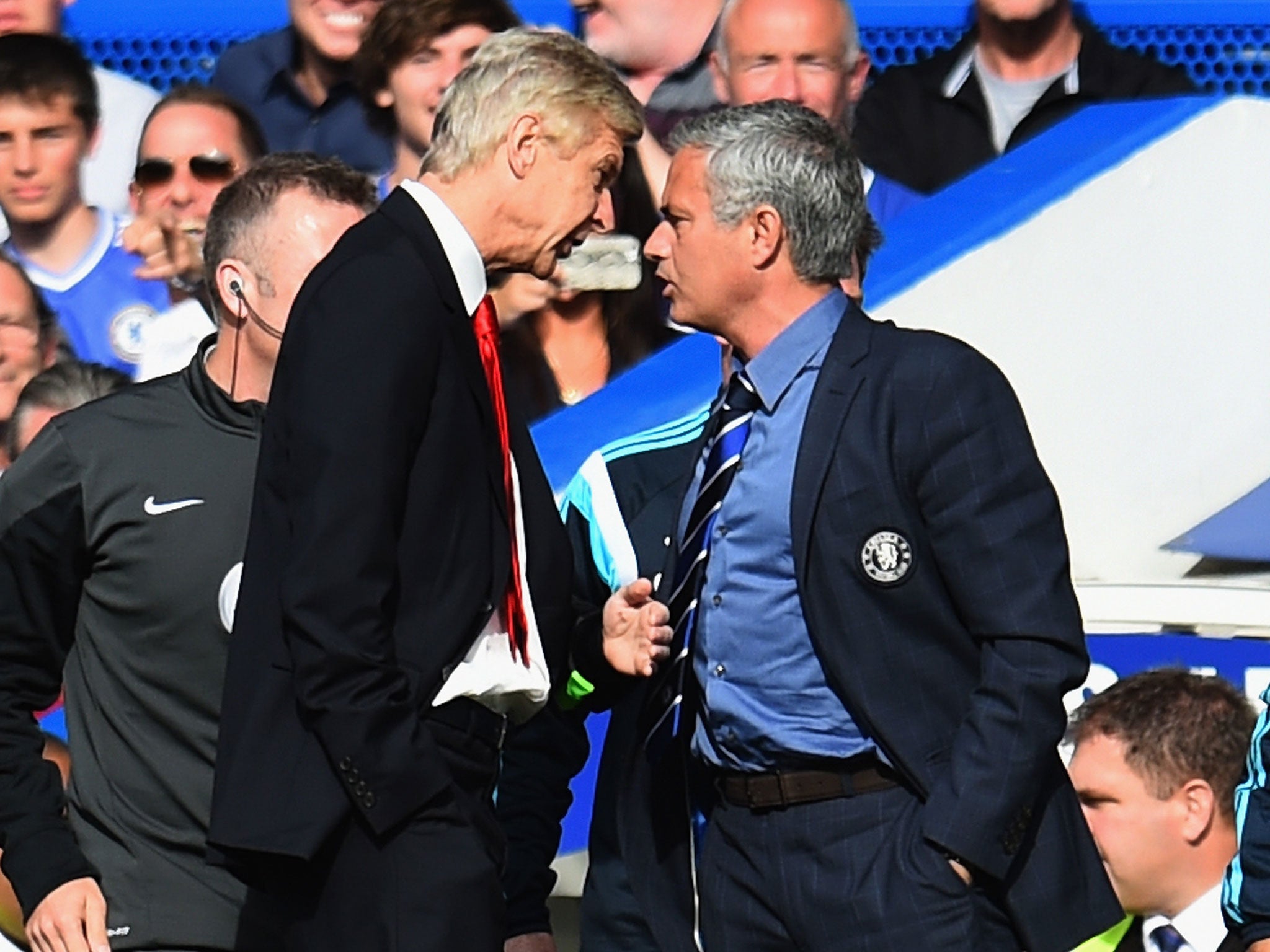 Wenger and Mourinho squared up to each other earlier this season when the teams last met