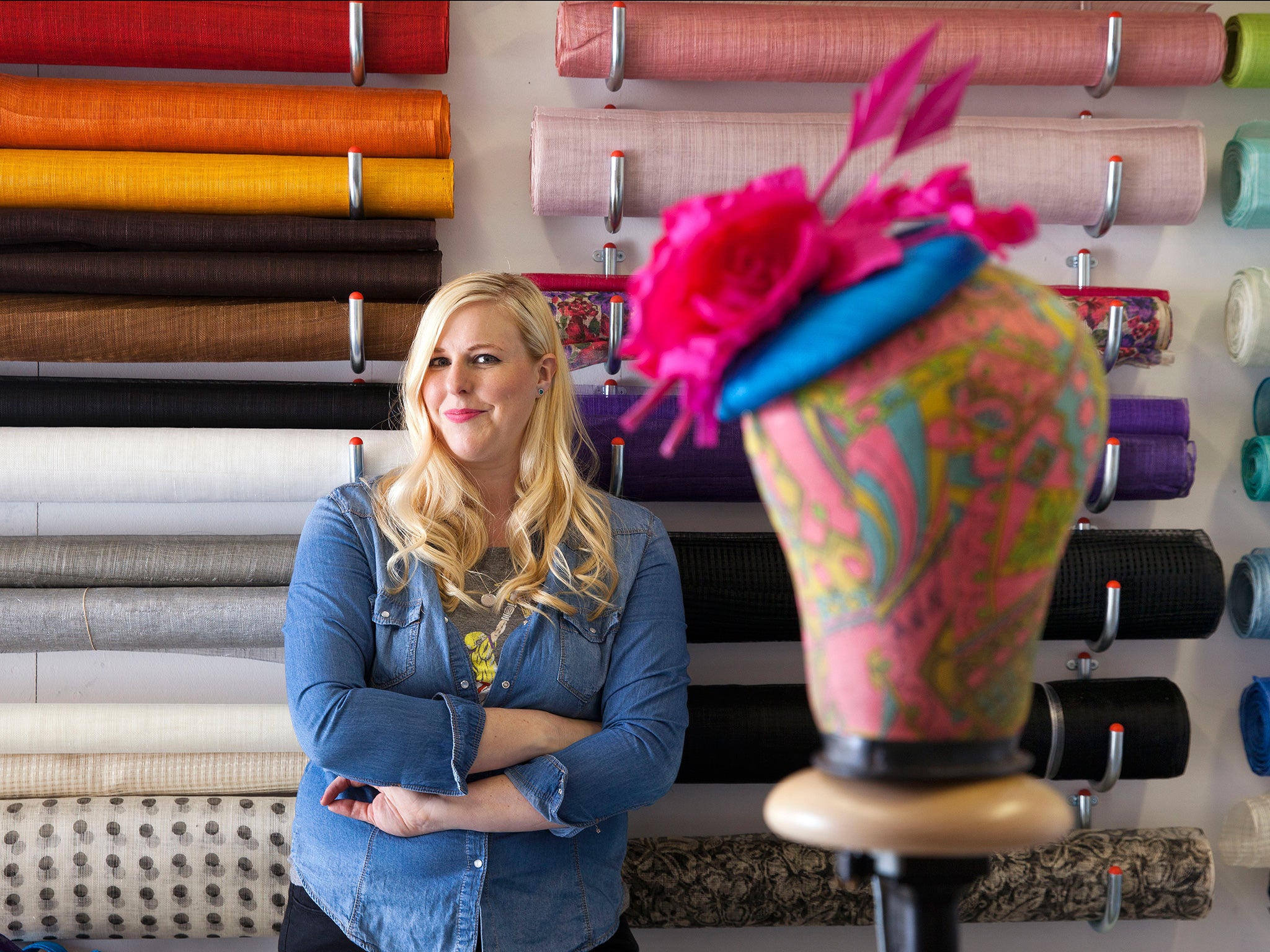 Michelle Osborne, of Petershams Millinery Supplies in London, sells her vintage hat-making products on Etsy