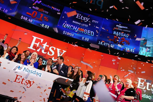 Orange is the new black: Etsy is floated on the New York Stock Exchange amid much fanfare on 16 April. The site has 1.4 million sellers