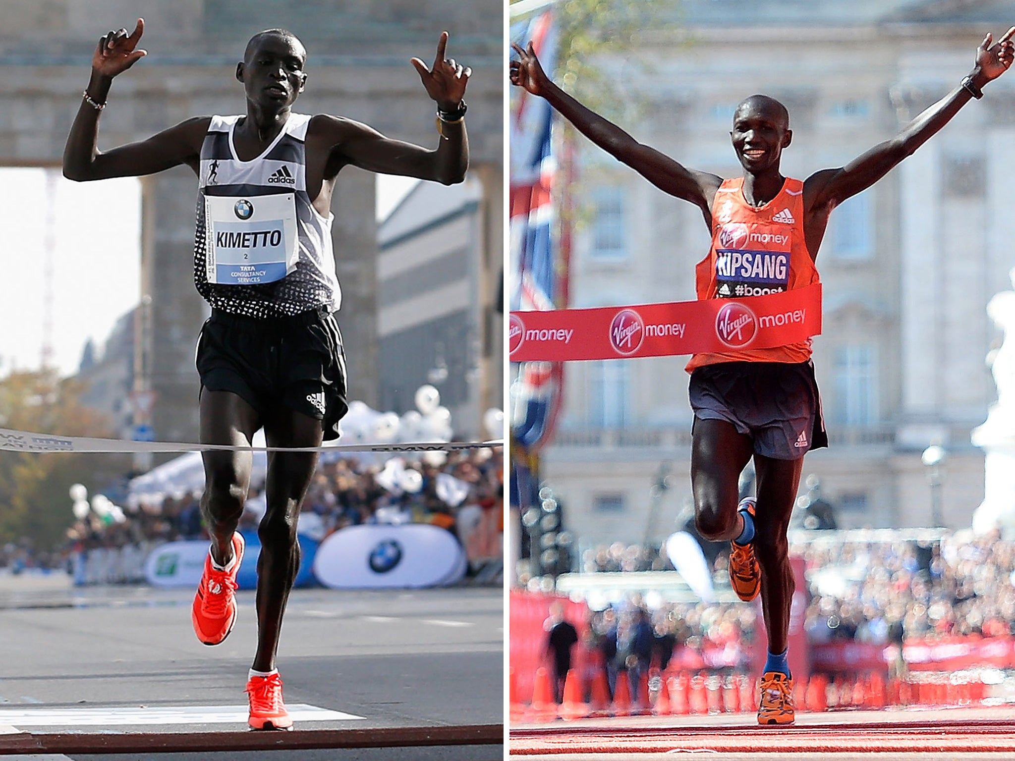 Kipsang (R) and Kimetto (L) have been rivals since an early age