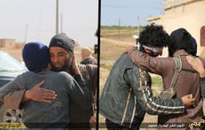 Isis militants embrace 'gay' men before 'stoning them to death'